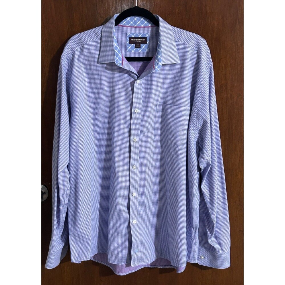 Johnston & Murphy Men's sz XXL 100% Cotton Button Up Shirt